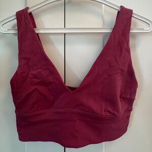 Lululemon Align V-Neck Bra *Light Support (C/D Cup) in Washed Mauve, Size 6